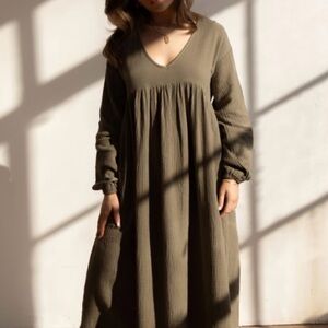 TSF Olive Green Meadow Dress